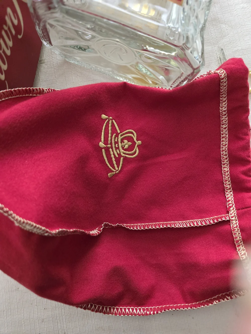 Crown Royal Reserve 12 Year Whisky Bottle with Red Velvet Bag Empty